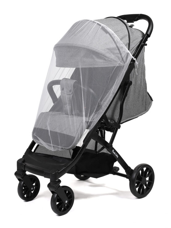 Детская прогулочная коляска Panda Baby XX с москитной сеткой светло-серый цвет