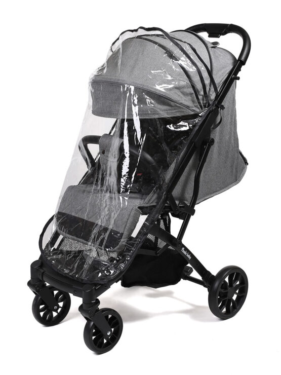 Детская прогулочная коляска Panda Baby XX с дождевиком светло-серый цвет
